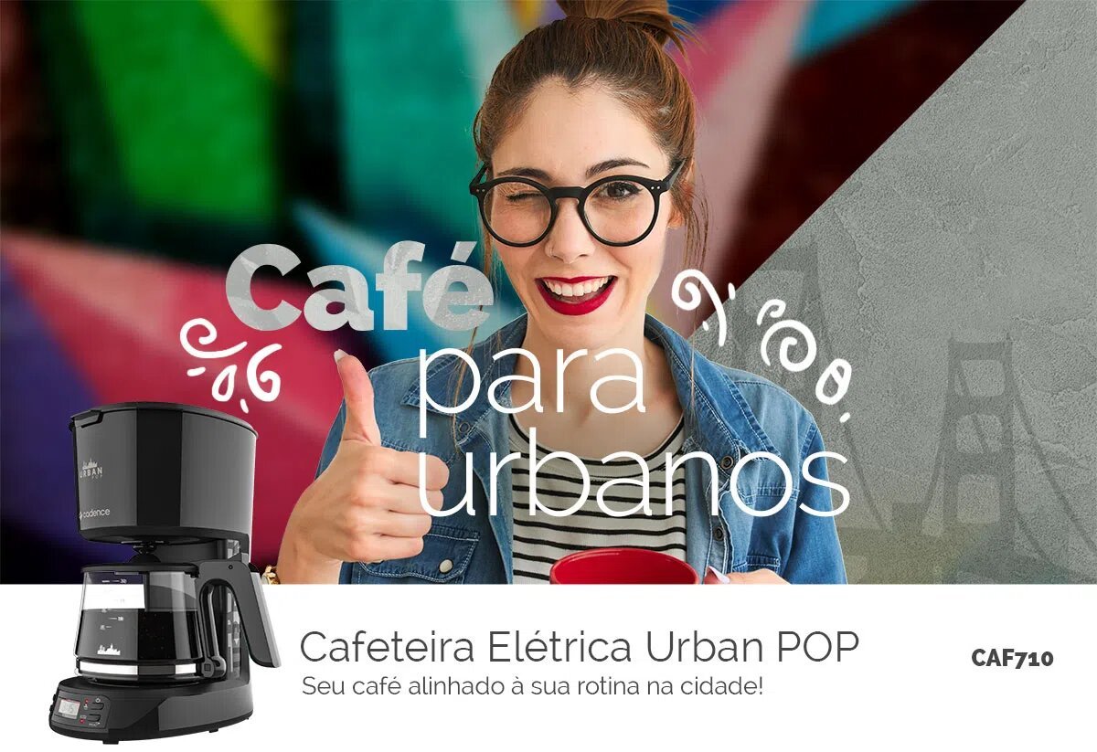 Cafeteira Elétrica Cadence Urban Pop CAF710 Programável 220v