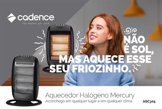 Aquecedor Cadence Halógeno Mercury AQC305 220v