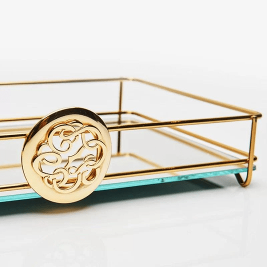 Bandeja Fence Diva Dourada Gold 15x25cm