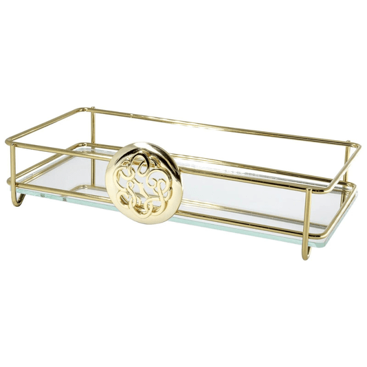 Bandeja Fence Diva Dourada Gold 15x25cm