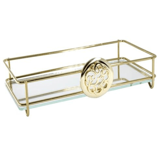 Bandeja Fence Diva Dourada Gold 15x25cm