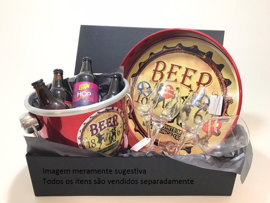 Bandeja Para Bebidas Beer 1867 Vermelha