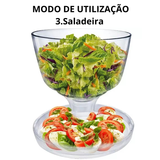 Boleira Com Tampa E Pé De Vidro San Remo 4 Em 1 