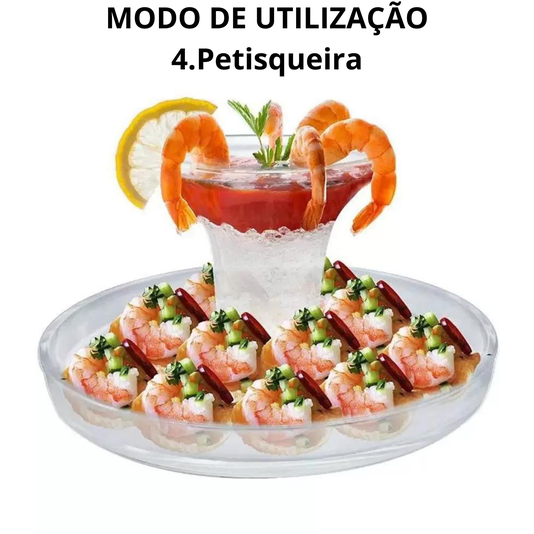 Boleira Com Tampa E Pé De Vidro San Remo 4 Em 1 