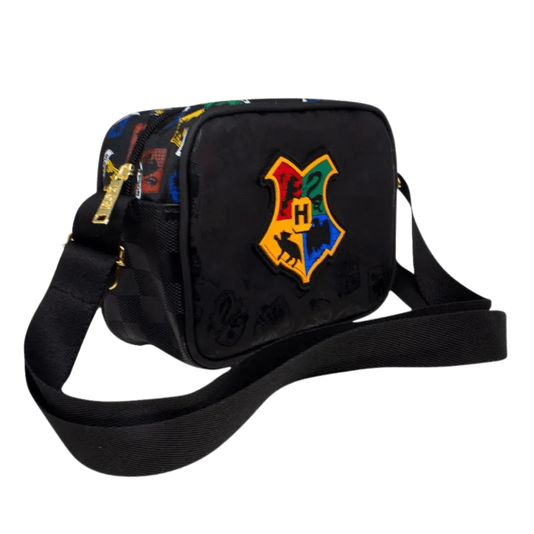 Bolsa Shoulder Bag Harry Potter Brasão Hogwarts Preta