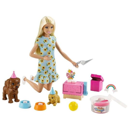 Boneca Barbie Festa De Cachorrinho Com Acessórios Mattel 