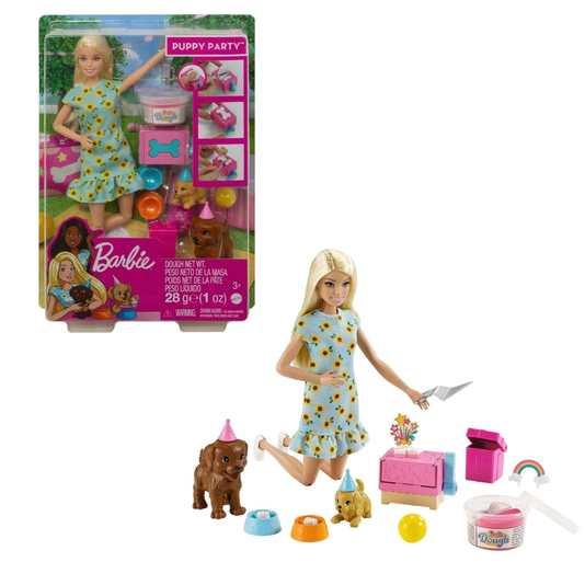 Boneca Barbie Festa De Cachorrinho Com Acessórios Mattel 