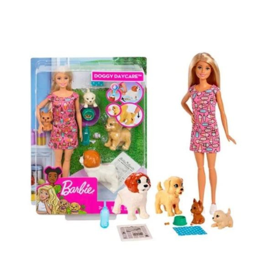 Boneca Barbie Treinadora de Cachorrinhos Com Acessórios Mattel