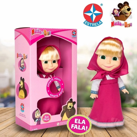Boneca Masha Com Sons e Frases 35cm