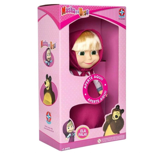 Boneca Masha Com Sons e Frases 35cm