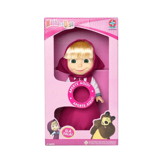 Boneca Masha Com Sons e Frases 35cm