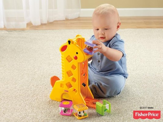 Brinquedo Girafa Blocos Fisher Price