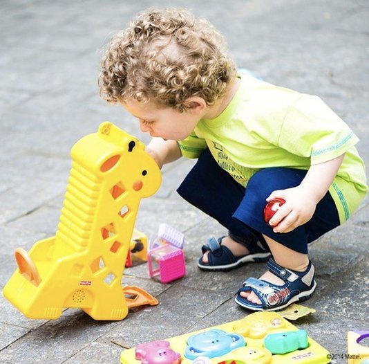 Brinquedo Girafa Blocos Fisher Price