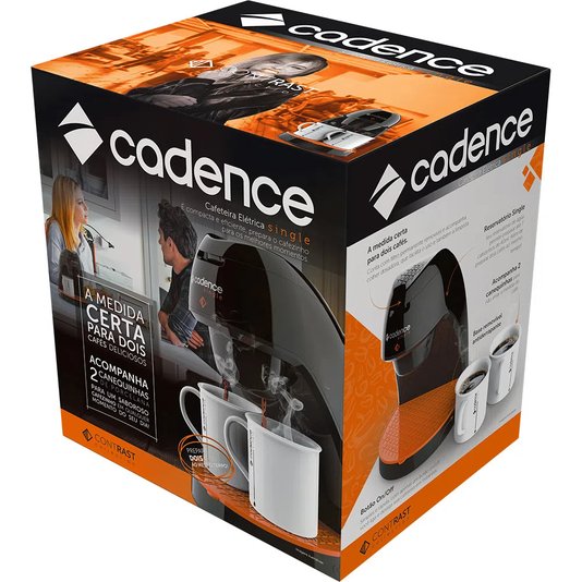 Cafeteira Elétrica Cadence Single Contrast CAF218 220V Preta