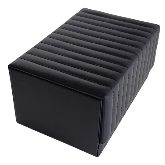 Caixa Decorativa MDF Com Revestimento Em Pu Preta P 18cm