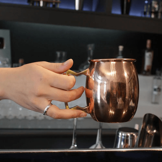 Caneca Em Aço Inox 550ml Cobreada Para Moscow Mule