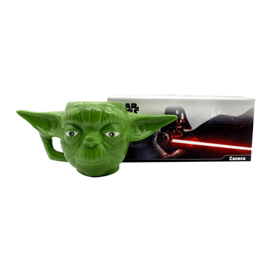 Caneca Formato 3d Mestre Yoda Star Wars 400ml 
