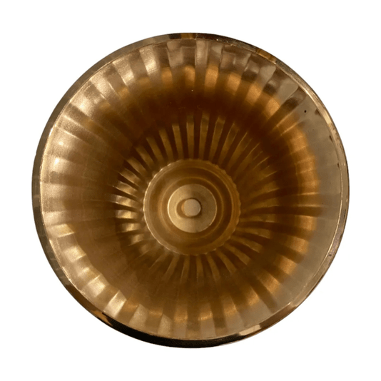 Castiçal Em Metal Decorativo Dourado Com Pedra