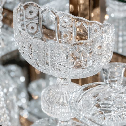 Centro De Mesa Em Cristal Ecológico Versailles Com Pé 26,5CM