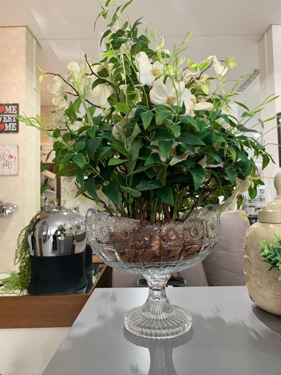 Centro De Mesa Em Cristal Ecológico Versailles Com Pé 26,5CM