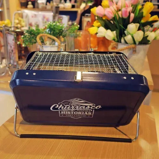 Churrasqueira Portátil Em Metal Churrasco Inspira Histórias