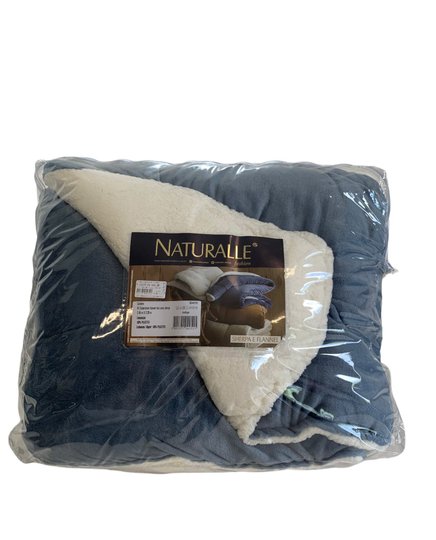 Coberdrom Flannel/Sherpa 2.45 x 2.2 Naturalle Azul Indigo