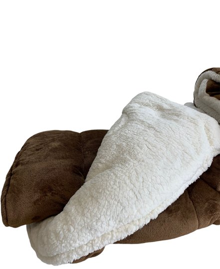 Coberdrom Flannel/Sherpa 2.45 x 2.2 Naturalle Capuccino