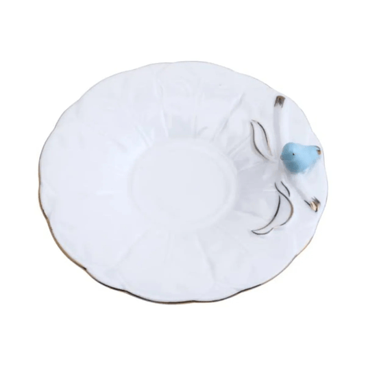 Conjunto 6 Xícaras de Café Com Pires Porcelana Birds Passarinho 100ml