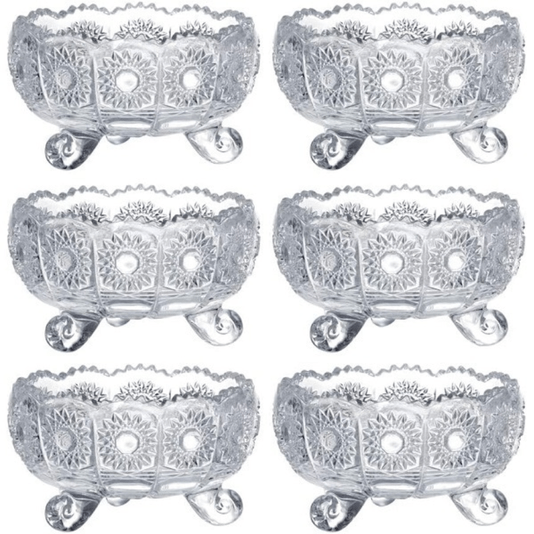 Conjunto De 7 Bowls Petisqueiras Versailles Em Vidro 28787