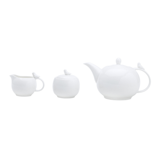 Conjunto Para Café De Porcelana Birds 3 Peças Wolff