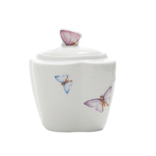 Conjunto Para Café De Porcelana Borboleta 3 Peças Wolff