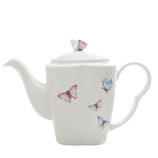 Conjunto Para Café De Porcelana Borboleta 3 Peças Wolff