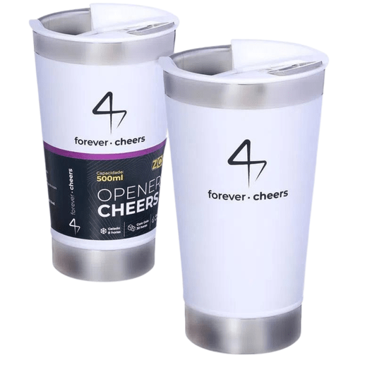 Copo Térmico Forever Cheers Gelado E Quente 500ml Branco