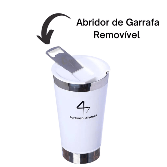 Copo Térmico Forever Cheers Gelado E Quente 500ml Branco