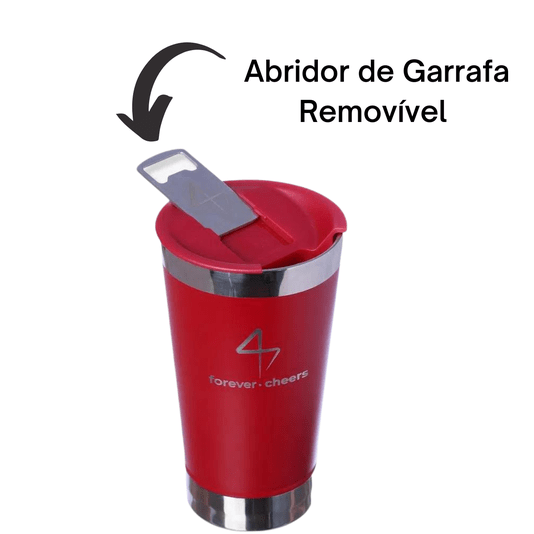 Copo Térmico Forever Cheers Gelado E Quente 500ml Vinho