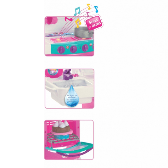 Cozinha Infantil Meg Doll Pia E Fogão 