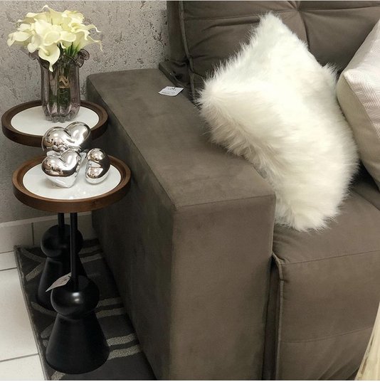 Decoração Coração de Cerâmica Prata M