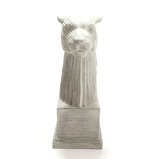 Decoração Estátua Cabeça de Onça Fendi de Cerâmica