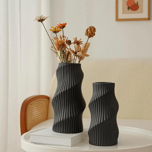 Decoração Vaso De Cerâmica Valoff Preto G 29Cm
