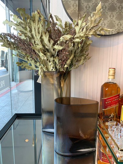 Decoração Vaso De Vidro Brunny Marrom P 20Cm
