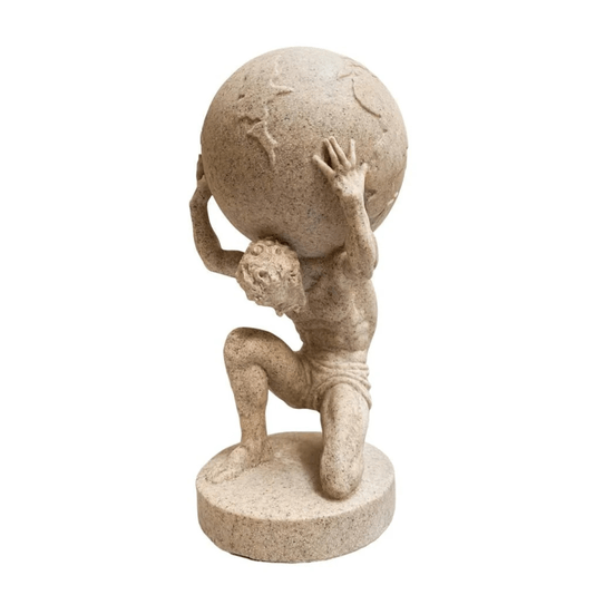 Escultura Decorativa Atlas De Resina Estilo Pedra