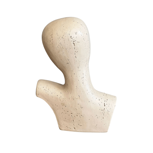 Escultura Decorativa Busto Bege Em Poliresina