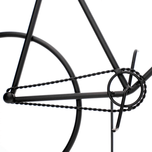 Escultura Decorativa De Metal Bicicleta Preta M 50CM
