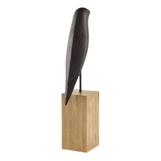 Escultura Decorativa Pássaro Em Poliresina G 44cm