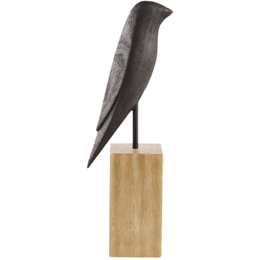 Escultura Decorativa Pássaro Em Poliresina P 34CM