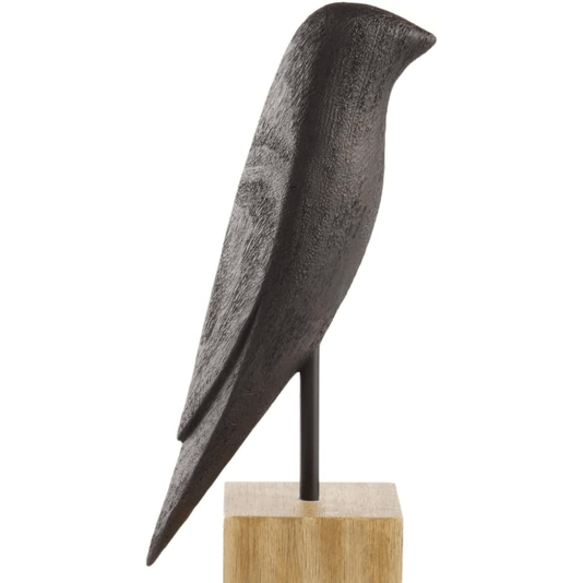 Escultura Decorativa Pássaro Em Poliresina P 34CM