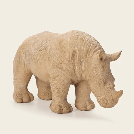 Escultura Decorativa Rinoceronte em Poliresina Mart 20×10cm