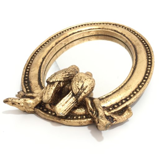 Espelho Oval Dourado 2 Pássaros