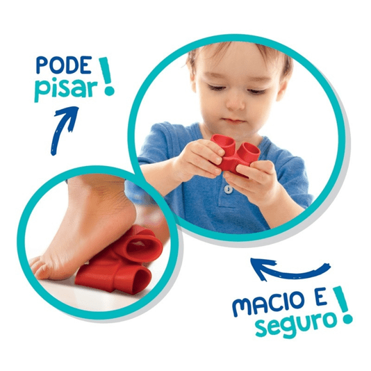 Brinquedo Fofo Blocos 15 Peças Galinha Pintadinha Mini