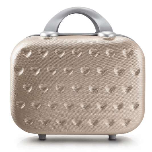 Frasqueira Necessaire De Viagem Em ABS Dourada Love
